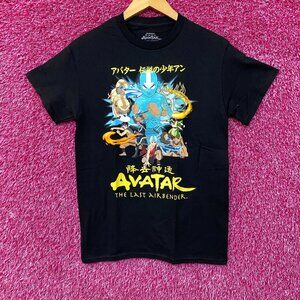 Avatar The Last Airbender Four Elements Team Avatar Graphic T-Shirt Small